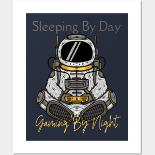 Sleeping By Day Gaming By Night Posters and Art